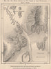 Old River between the two Basins of Lake Bonneville. Utah 1885 antique map