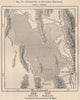 Oscillations of the Great Salt Lake. Utah 1885 old antique map plan chart