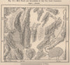 Mud flats and quagmires of the Old Lake Lahontan. Nevada 1885 antique map