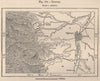 Denver. Colorado 1885 old antique vintage map plan chart