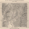 Leadville and the Sources of the Arkansas. Colorado 1885 old antique map chart