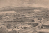 General view of Santa Fe, Capital of New Mexico 1885 old antique print picture