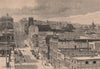 Street view in San Francisco. California 1885 old antique print picture