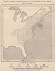 USA population density in 1900. United States 1885 old antique map plan chart