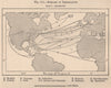 Immigration routes to the United States 1885 old antique map plan chart