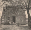 House of Negro family in Florida. United States 1885 old antique print picture