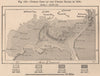 Cotton crop of the United States in 1880. USA 1885 old antique map plan chart