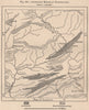Anthracite region in Pennsylvania. United States 1885 old antique map chart