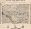 Central American Isthmuses and Inland Seas. Caribbean 1885 old antique map