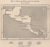 Canals and routes across the Isthmuses. Central America. Panama 1885 old map