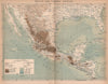 Mexico and Central America 1885 old antique vintage map plan chart
