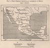 Chief positions scientifically determined in Mexico 1885 old antique map chart