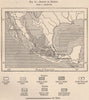Relief of Mexico 1885 old antique vintage map plan chart