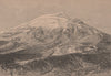 Popocatepetl - View from the Tlamecas Rancho. Mexico 1885 old antique print
