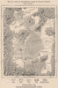 Area of the Mexican Lakes at various periods. Mexico 1885 old antique map