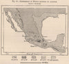 Isothermals of Mexico modified by Altitude 1885 old antique map plan chart
