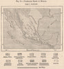 Vegetable zones in Mexico 1885 old antique vintage map plan chart