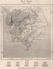 Guaymas. Mexico 1885 old antique vintage map plan chart