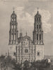 Cathedral of Chihuahua. Mexico 1885 old antique vintage print picture