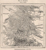 Zacatecas. Mexico 1885 old antique vintage map plan chart