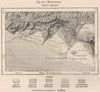 Manzanillo, Colima. Laguna de Cuyutlan. Mexico 1885 old antique map plan chart
