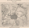 Mexico City and its environs 1885 old antique vintage map plan chart
