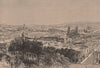 Puebla de Los Angeles - View from the South. Mexico 1885 old antique print
