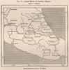 Chief Ruins of Central Mexico 1885 old antique vintage map plan chart
