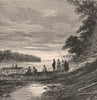 The Usumacinta at the Paso Yaxchilan, Guatemalan frontier. Mexico 1885 print