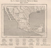 Chief Agricultural produce in Mexico 1885 old antique vintage map plan chart