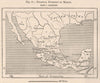 Political divisions of Mexico 1885 old antique vintage map plan chart