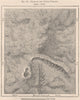 Chain of the Fuego Volcano.Volcán de Fuego.Guatemala.Central America 1885 map