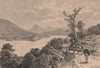 View taken on Lake Atitlan. Guatemala. Central America 1885 old antique print