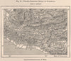 Densely populated South Guatemala. Central America 1885 old antique map chart