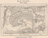 Lake Lago Peten Itza, Guatemala. Central America 1885 old antique map chart