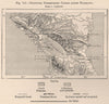 Projected Interoceanic Canals across Nicaragua. Central America 1885 old map