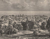 Panama City, view from Mount Ancon 1885 old antique vintage print picture
