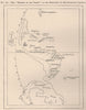 Mystery of the Strait, early 16th century. Early Americas map 1885 old