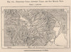 Projected Canal between Uraba and San Miguel Bays. Panama 1885 old antique map
