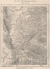 The Raspadura divide. Colombia 1885 old antique vintage map plan chart