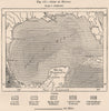 Gulf of Mexico. North America. The American Mediterranean 1885 old antique map