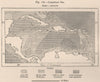 Caribbean Sea. The American Mediterranean 1885 old antique map plan chart