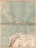 West Indies. Caribbean. The American Mediterranean 1885 old antique map chart