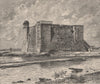 Torreón de la Chorrera Tower, mouth of the Almendares. Cuba 1885 old print