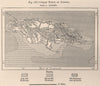 Chief Towns of Jamaica 1885 old antique vintage map plan chart