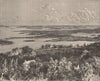 View from Gibb's Hill, Bermuda 1885 old antique vintage print picture