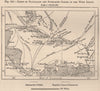 Lines of Navigation & Submarine Cables in the West Indies 1885 old antique map