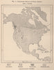Inhabitable regions in North America 1885 old antique vintage map plan chart
