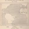 Future routes between Paris and Buenos Aires across Africa 1885 old map