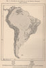 Outlines of the Andes and of the Eastern Highlands. South America 1885 old map